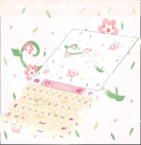 Pink Love Keyboard GO App - Preview 5
