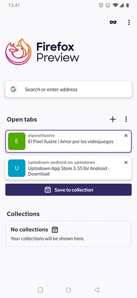 Firefox Preview Nightly - Preview 1
