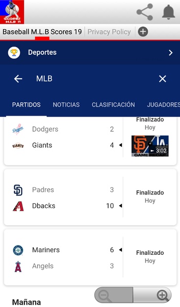 Baseball M.L.B Scores 19 Plays, & Schedule - Preview 2