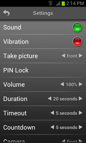 Mobile Alarm System Lite - Preview 1