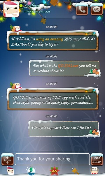 GO SMS Super Santa2.0 - Preview 2