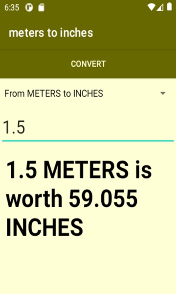 1.5 meters in clearance inches