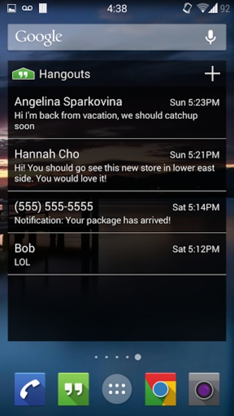 Hangouts Widget - Preview 3