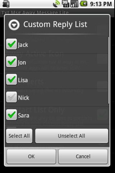 Txt Msg Away Message Lite - Preview 1