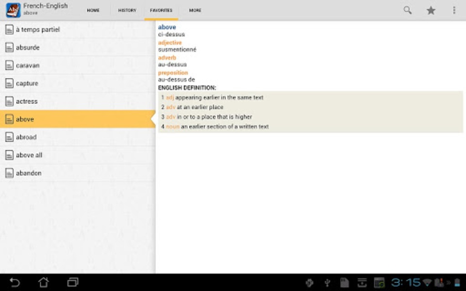 French-English Dictionary - Preview 2