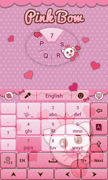 Pink Bow GO Keyboard Theme - Preview 1