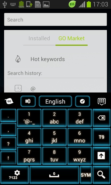 Blue Neon GO Keyboard - Preview 3