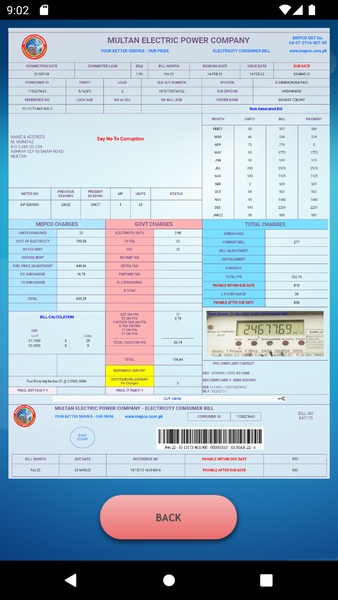 MEPCO Bill - Preview 1
