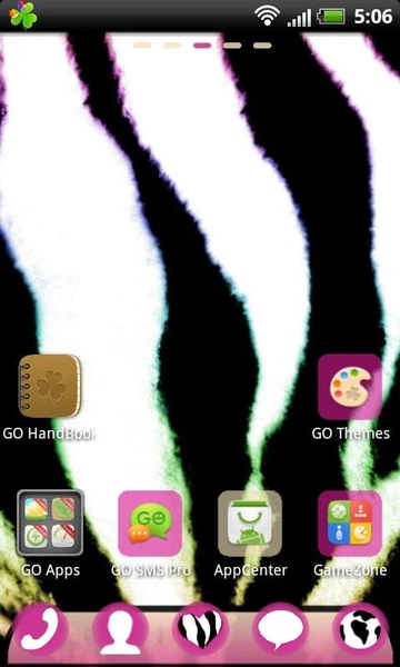 GO Launcher EX Pink Zebra - Preview 2