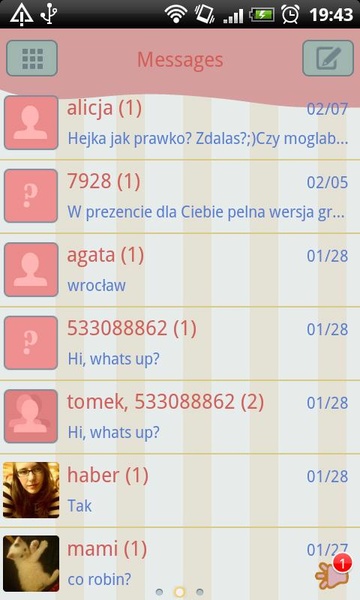 GO SMS Sweet Paris Theme - Preview 4