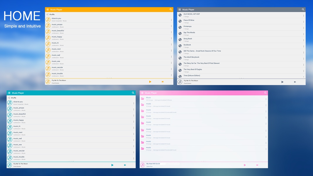 TRELLO: albums, songs, playlists