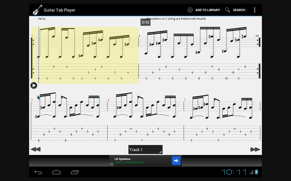 Guitar Tab Player - Preview 3