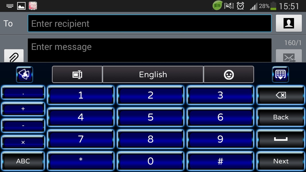 Blue Novelty GO Keyboard Theme - Preview 1