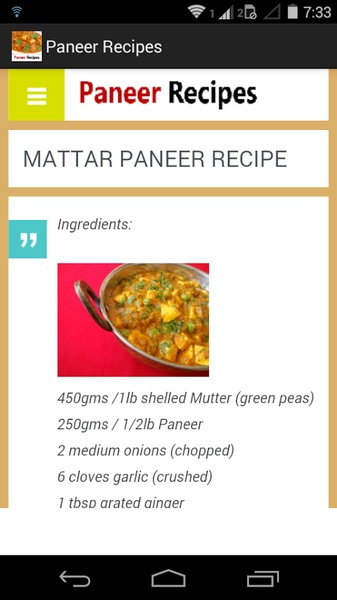 Paneer Recipes - Preview 2
