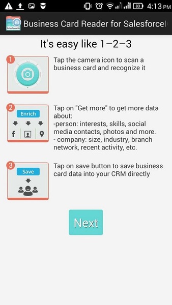 Business Card Reader for SalesforceIQ CRM - Preview 8