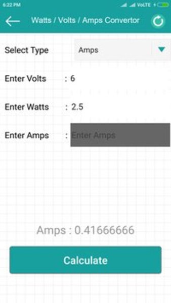 VoltsWattsAmpsConverter - Preview 2