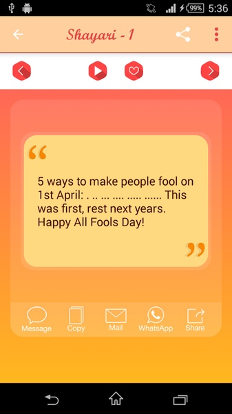 April Fool SMS - Preview 3