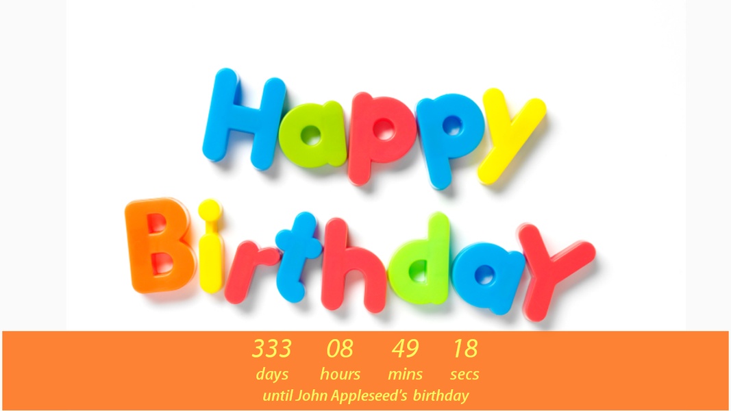 Birthday Countdown Widget - Preview 5