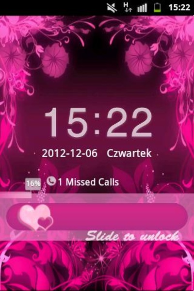 GO Locker Theme Pink Flowers - Preview 3