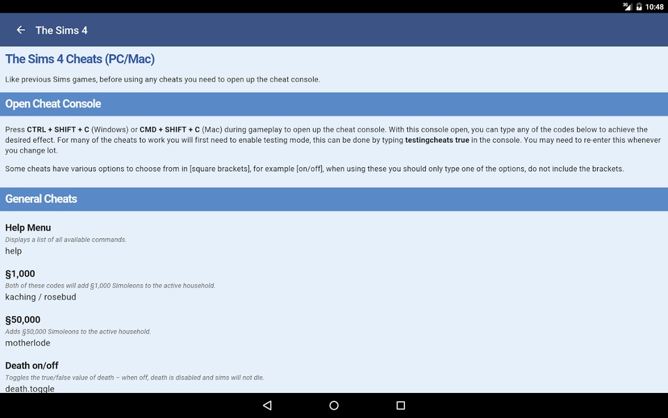 Sims Cheats - Preview 5