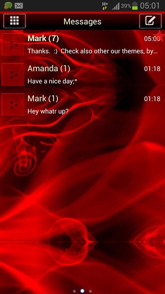 GO SMS Pro Theme Fire Flame - Preview 3
