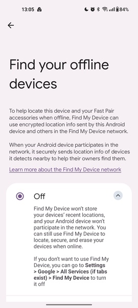 Google Find My Device - Preview 2
