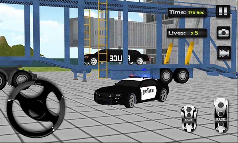 Police Car Airplane Transport - Preview 4