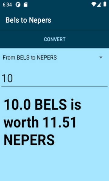 Bels to Nepers converter - Preview 4