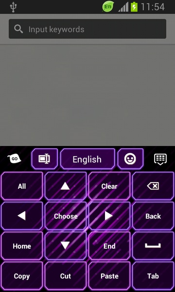 GO Keyboard Themes Purple Neon - Preview 2