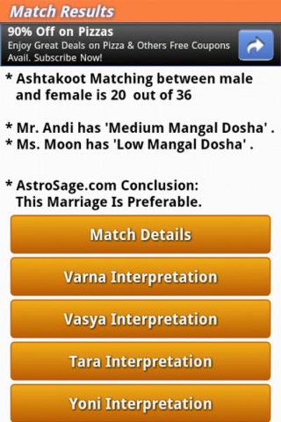 Horoscope Matching - Preview 3