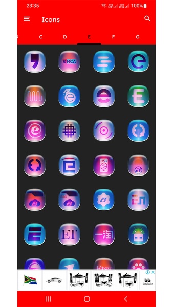 Colorful Glass ONE UI Icon Pack Free - Preview 2