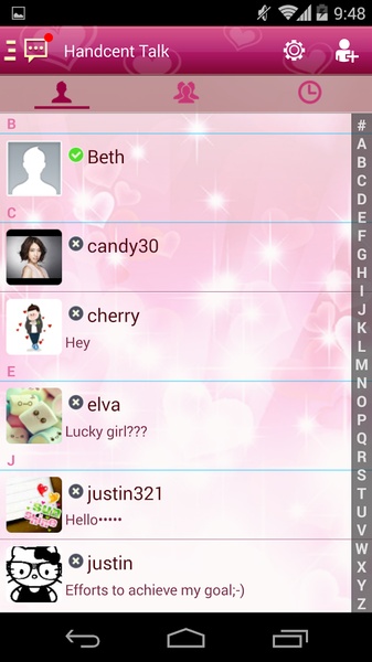 Handcent SMS Skin(Love) - Preview 2