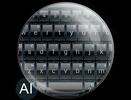 AI Keyboard Theme Frame Blue screenshot 1