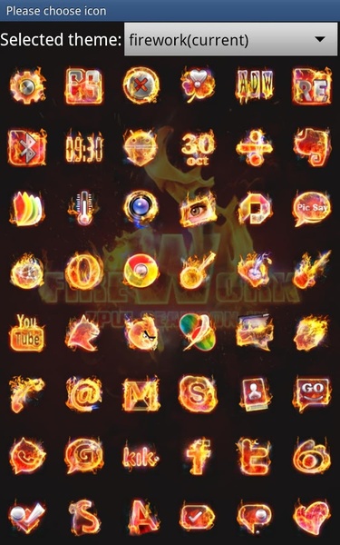 Firework GOLauncher EX Theme - Preview 2