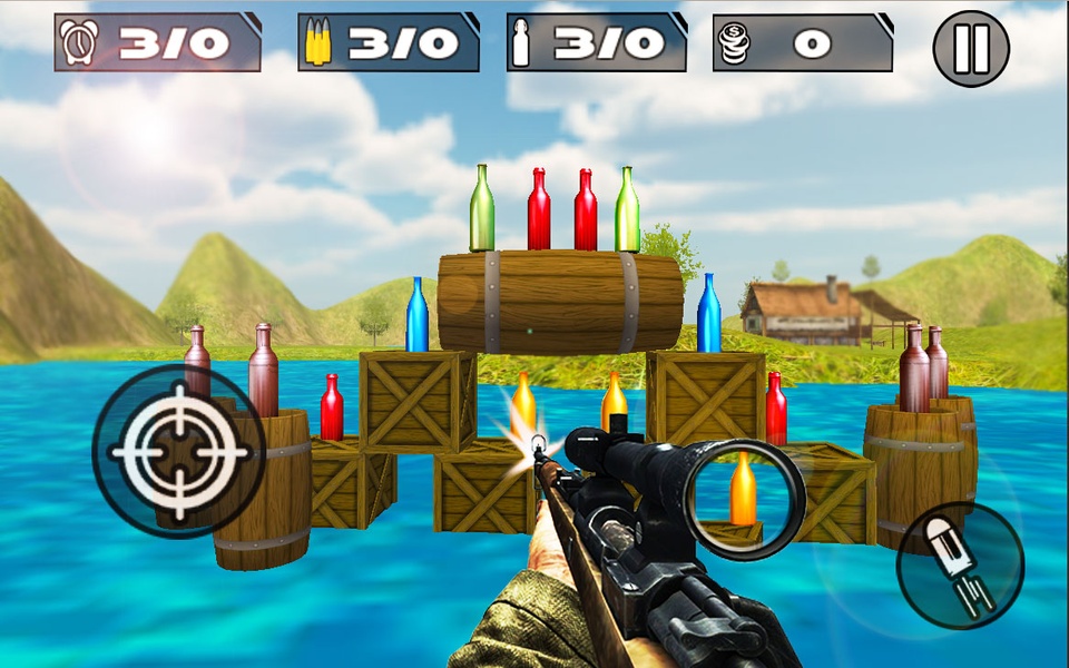 Expert Gun Bottle Shooter - Free Shooting 3D Game - Preview 4