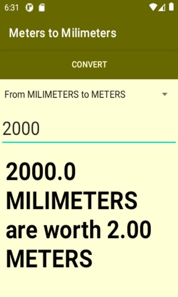 Meters to Milimeters converter - Preview 1