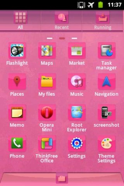 GO Launcher EX Theme Pink - Preview 1