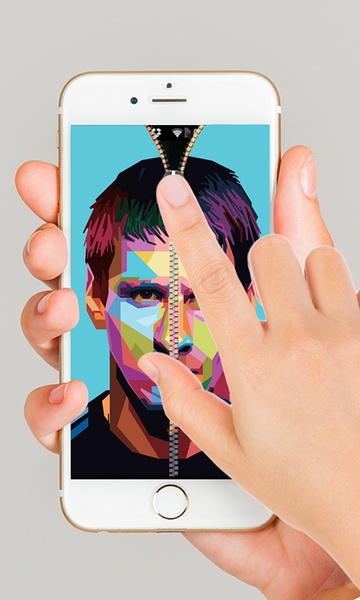 Messi Zipper Lock Screen - Preview 1