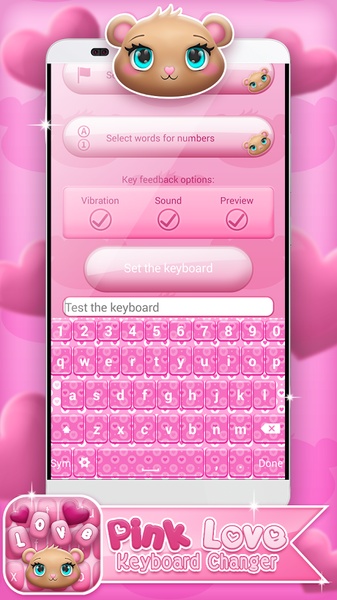 Pink Love Keyboard Changer - Preview 4