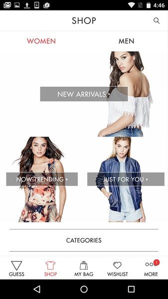 Guess clothing app sale