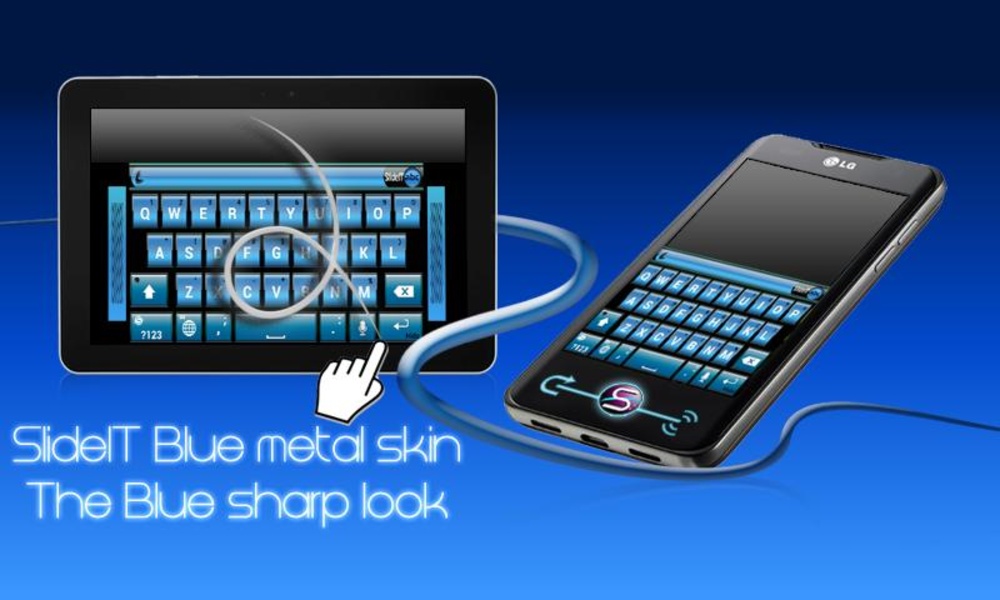 SlideIT Blue metal box skin - Preview 4