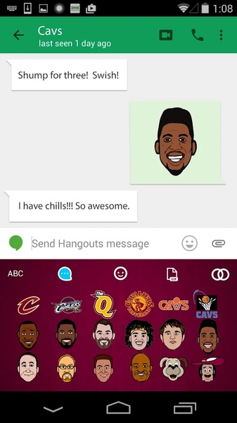 Cleveland Cavaliers Emoji Keyboard - Preview 3
