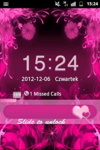 GO Locker Theme Pink Flowers - Preview 1