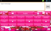 GO Keyboard Pink Flower Theme screenshot 1