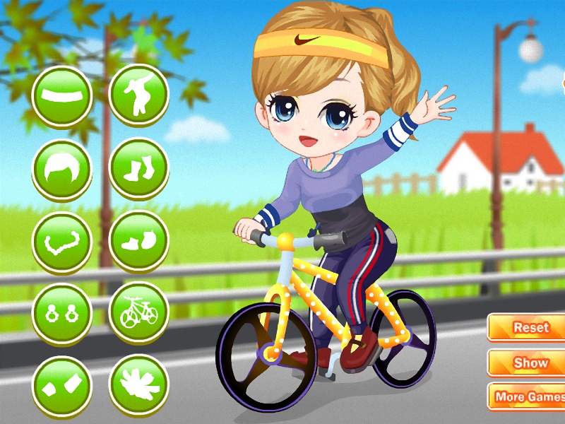 The little girl learn bicycle - Preview 6