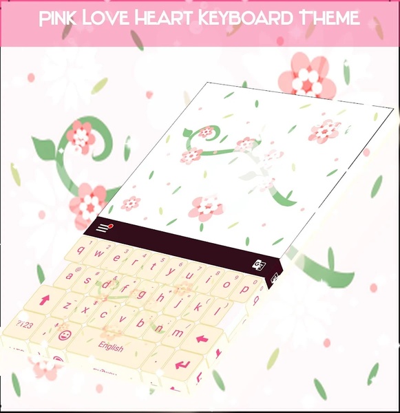 Pink Love Keyboard GO App - Preview 1