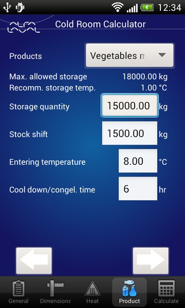 Cold Room Calculator - Preview 3