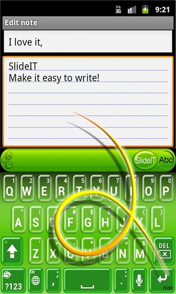 SlideIT Kiwi Bubbles skin - Preview 3