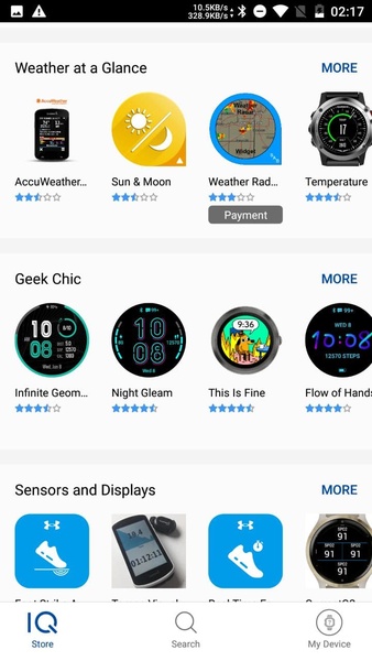 Garmin connect best sale app store