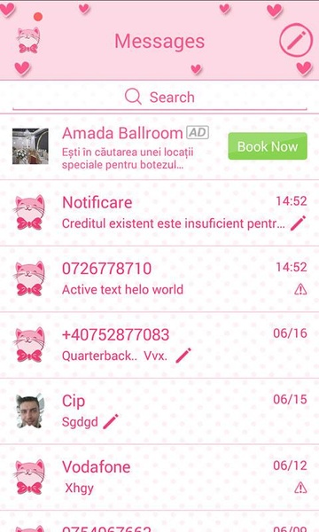 Pink Love SMS - Preview 2